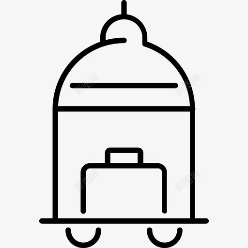 行李物品手推车图标svg_新图网 https://ixintu.com 手推车 手提箱 旅馆 物品 行李