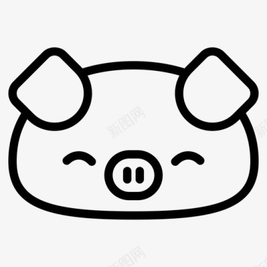 猪动物家畜图标图标