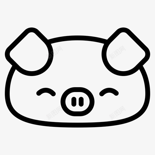 猪动物家畜图标svg_新图网 https://ixintu.com 动物 宠物 家畜 小猪
