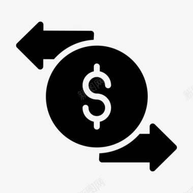 转移美元财务货币图标图标