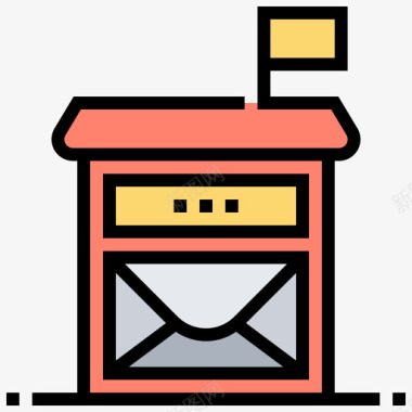邮箱对话资源19线性颜色图标图标