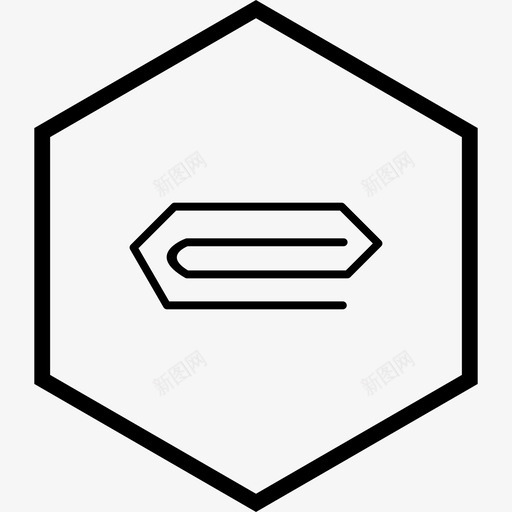 别针附件教育图标svg_新图网 https://ixintu.com 别针 回形针 教育 标签 附件