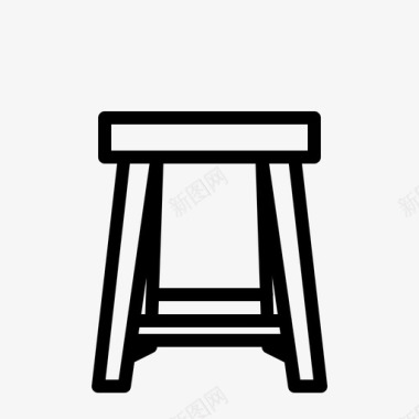 椅子长凳家居图标图标