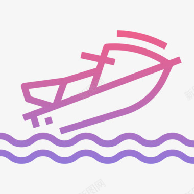 摩托艇夏季78直线坡度图标图标