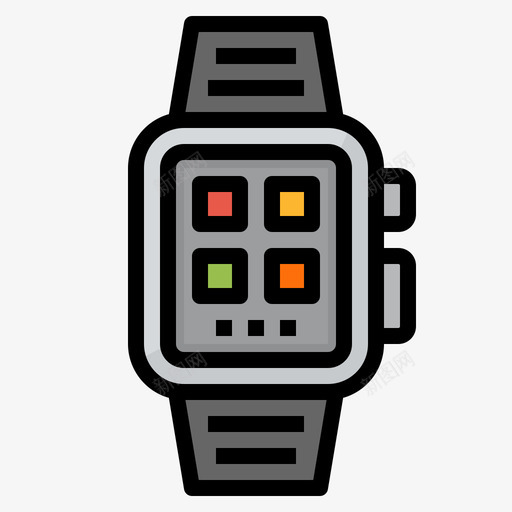 智能手表运行31线性颜色图标svg_新图网 https://ixintu.com 手表 智能 线性 运行 颜色