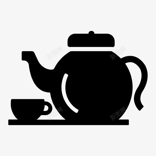 茶壶杯子水壶图标svg_新图网 https://ixintu.com 咖啡店 图标 杯子 水壶 茶壶