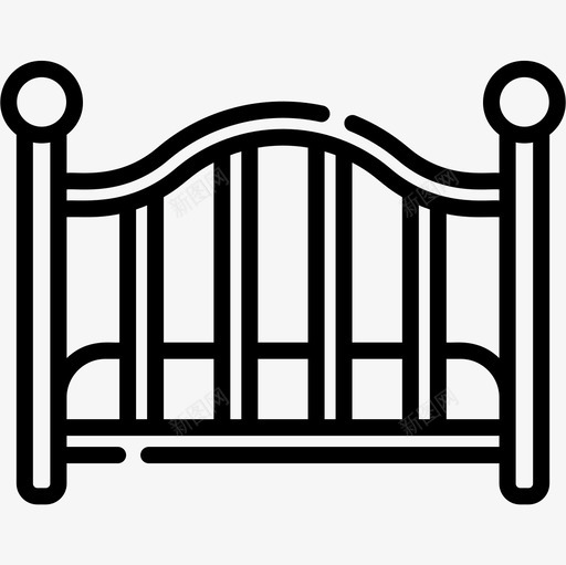 床婴儿玩具2线性图标svg_新图网 https://ixintu.com 婴儿 玩具 线性