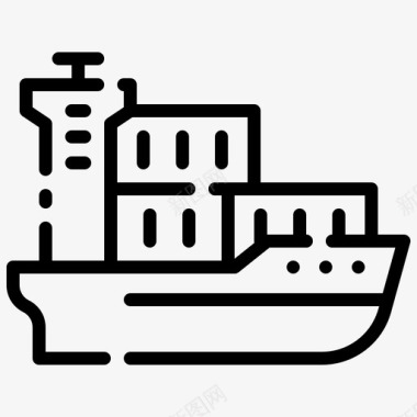 海运货船集装箱图标图标