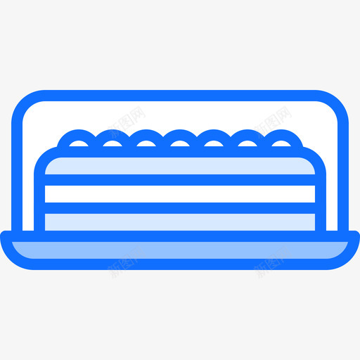 蛋糕盒冰淇淋28蓝色图标svg_新图网 https://ixintu.com 冰淇淋 蓝色 蓝色蛋糕盒 蛋糕