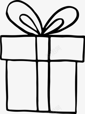 礼品礼品盒手绘图标图标
