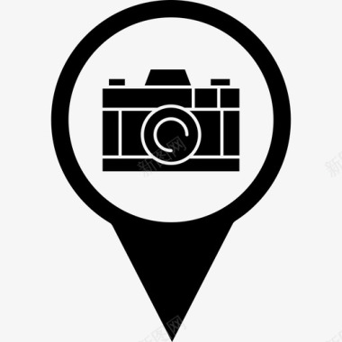 旅游者照相机地图图标图标