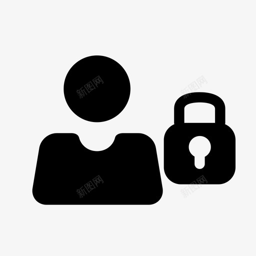 锁定用户帐户挂锁图标svg_新图网 https://ixintu.com 实体 帐户 挂锁 用户 用户界面 锁定