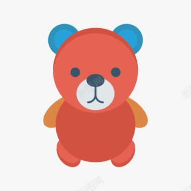 泰迪熊动物20扁平图标图标