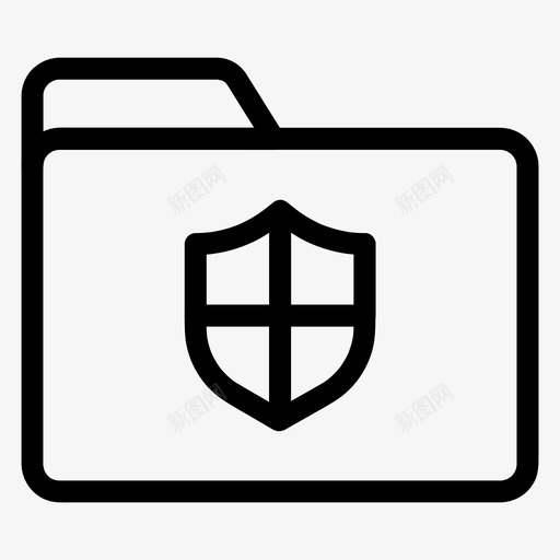 文件夹安全防病毒保护图标svg_新图网 https://ixintu.com 保护 安全 文件夹 防病毒