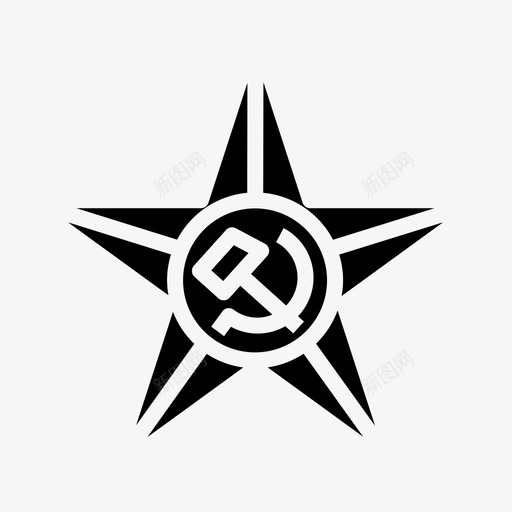 红星形状标志图标svg_新图网 https://ixintu.com 俄罗斯实心 形状 标志 符号 红星