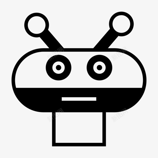 机器人自动化头部图标svg_新图网 https://ixintu.com 头部 机器 机器人 玩具 自动化