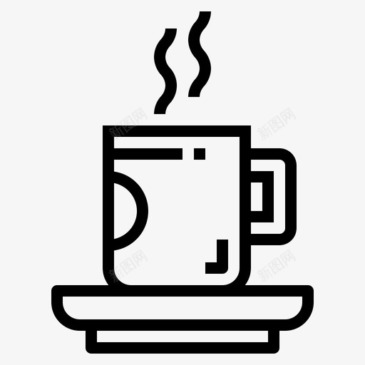 咖啡报纸直系图标svg_新图网 https://ixintu.com 咖啡 报纸 直系