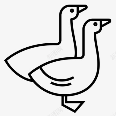 鹅鸟农场动物图标图标