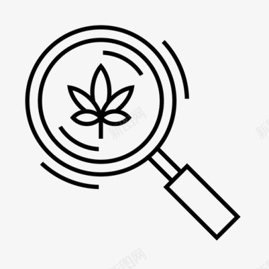 研究大麻开发图标图标
