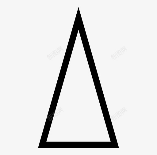 等腰三角形几何形状图标svg_新图网 https://ixintu.com 三 二 几何 基本三角形 对称 形状 等腰三角形