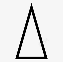 等腰三角形等腰三角形几何形状图标高清图片