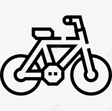 自行车嬉皮士24直线型图标图标