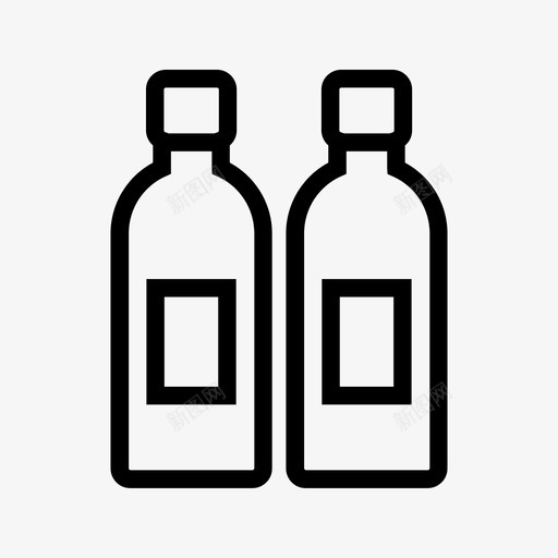 两瓶升百事可乐图标svg_新图网 https://ixintu.com 两瓶 塑料 百事可乐 饮料
