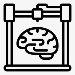 器官打印3d大脑人工医学图标高清图片