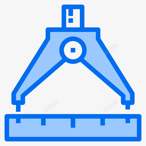 罗盘120结构蓝色图标svg_新图网 https://ixintu.com 结构 罗盘 蓝色