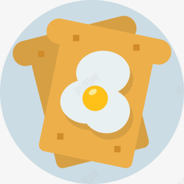 吐司早餐30平淡图标图标