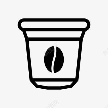 咖啡胶囊杯子浓缩咖啡图标图标