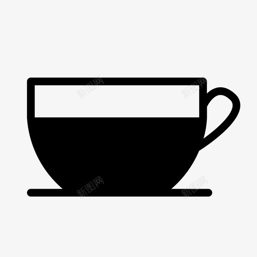 一杯咖啡配盘子咖啡因饮料图标svg_新图网 https://ixintu.com 一杯 半色 咖啡 咖啡因 盘子 饮料