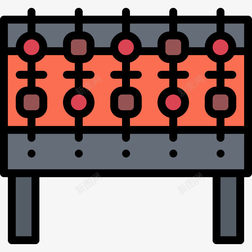 烤肉串烧烤27彩色图标svg_新图网 https://ixintu.com 彩色 烤肉 烧烤