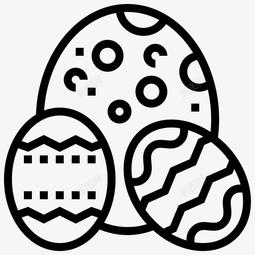 鸡蛋装饰复活节图标svg_新图网 https://ixintu.com 复活节 玩具 节日 装饰 鸡蛋