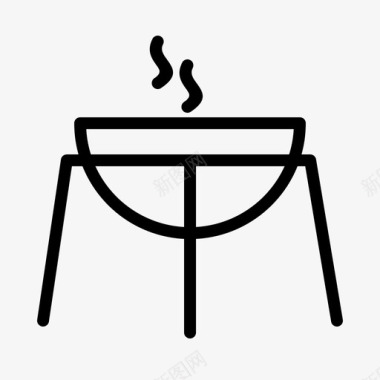 烹饪食物烤架厨房用具图标图标