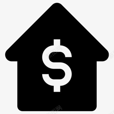 资产美元房子图标图标