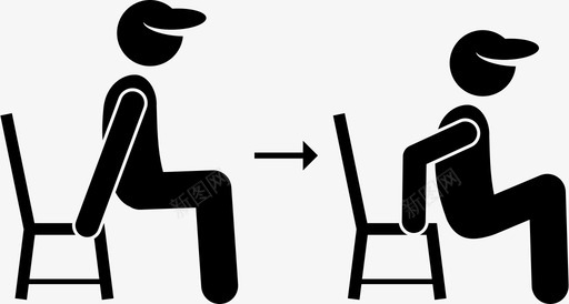 椅子倾斜运动身体健身图标svg_新图网 https://ixintu.com 倾斜 健身 椅子 训练 身体 运动 锻炼