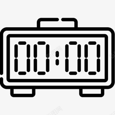 数字钟技术90线性图标图标