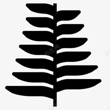 蕨类植物学自然图标图标