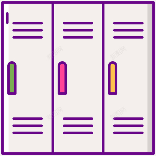 储物柜共工作空间5线性颜色图标svg_新图网 https://ixintu.com 储物柜 工作 空间 线性 颜色