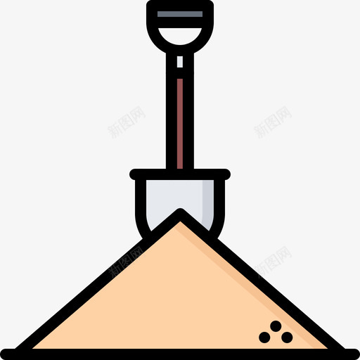 铲建筑工2颜色图标svg_新图网 https://ixintu.com 建筑工2 铲 颜色