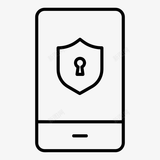 移动锁密码保护图标svg_新图网 https://ixintu.com 保护 安全 密码 屏蔽 移动