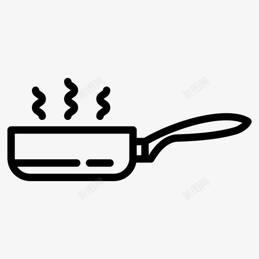 平底锅烹饪陶器图标svg_新图网 https://ixintu.com 厨房 字形 平底锅 烹饪 煎锅 设置 陶器