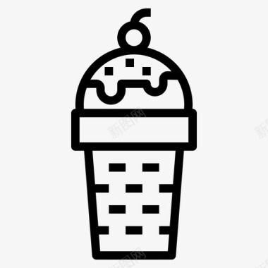 冰淇淋巧克力甜食图标图标