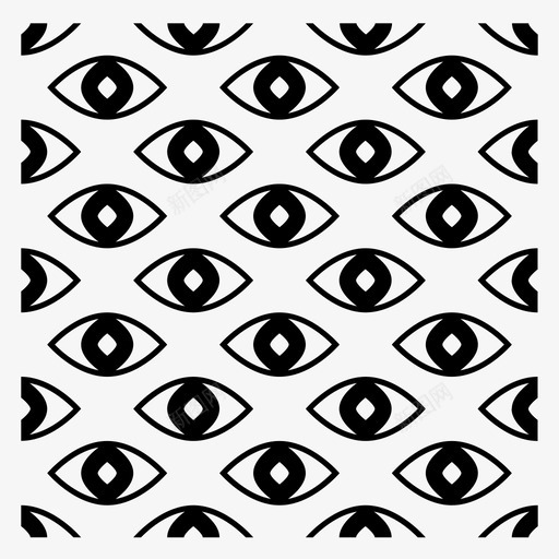 眼睛六边形图案图标svg_新图网 https://ixintu.com 六边形 图案 眼睛 纹理