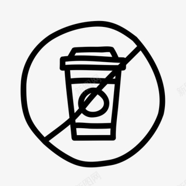 没有咖啡杯子坏了图标图标