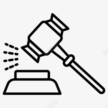 法律与秩序木槌法官图标图标