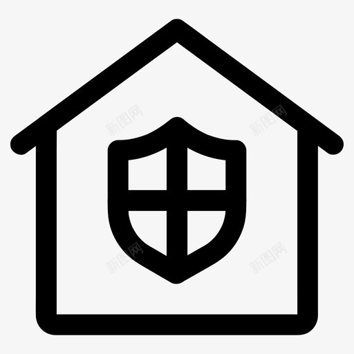家庭安全保险保护图标svg_新图网 https://ixintu.com 保护 保险 安全 家庭 盾牌