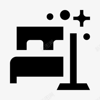 清洁床卧室图标图标