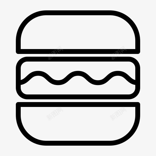 汉堡食物151直系图标svg_新图网 https://ixintu.com 汉堡 直系 食物151